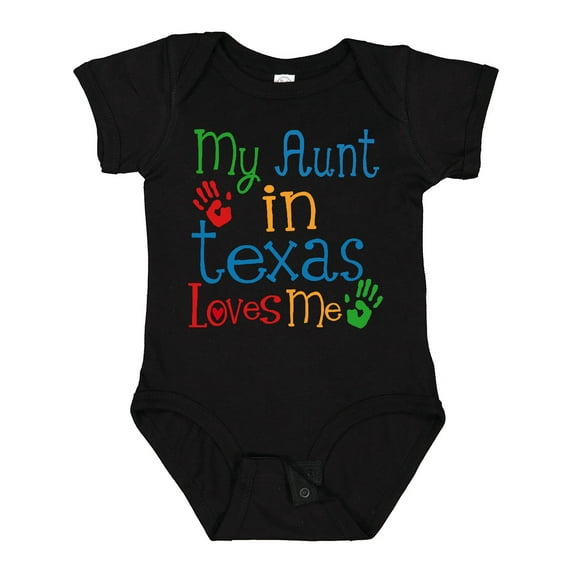 Inktastic My Aunt in Texas Loves Me Boys or Girls Baby Bodysuit
