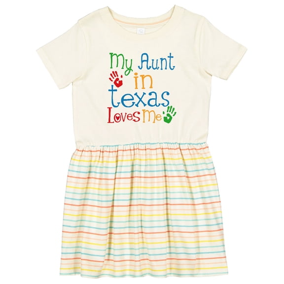 Inktastic My Aunt in Texas Loves Me Girls Toddler Dress