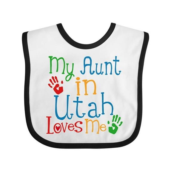 Inktastic My Aunt in Utah Loves Me Boys or Girls Baby Bib