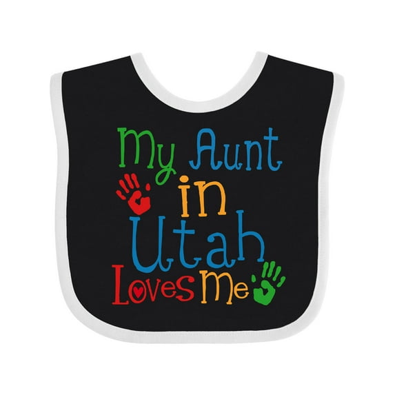 Inktastic My Aunt in Utah Loves Me Boys or Girls Baby Bib