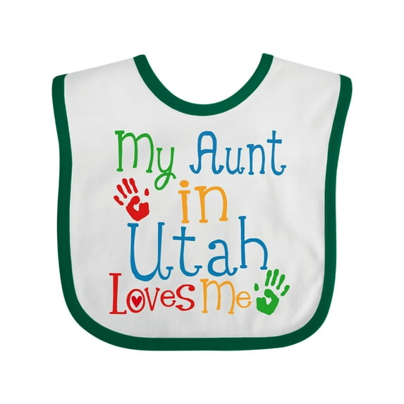 Inktastic My Aunt in Utah Loves Me Boys or Girls Baby Bib