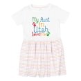 thumbnail image 1 of Inktastic My Aunt in Utah Loves Me Girls Toddler Dress, 1 of 5