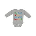 thumbnail image 1 of Inktastic My Aunt in Wisconsin Loves Me Boys or Girls Long Sleeve Baby Bodysuit, 1 of 5