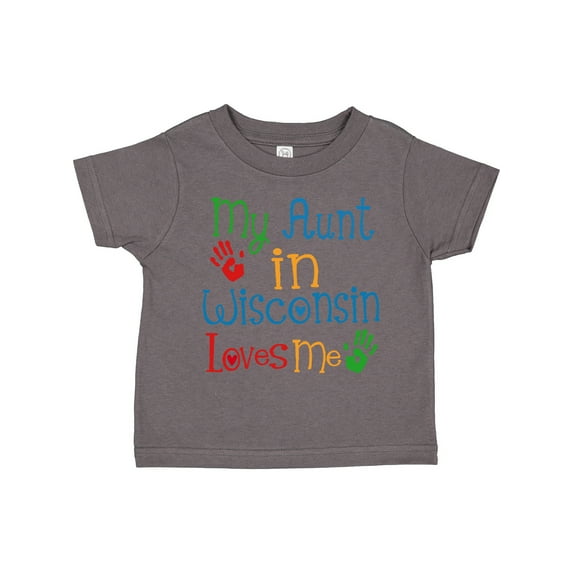 Inktastic My Aunt in Wisconsin Loves Me Boys or Girls Toddler T-Shirt