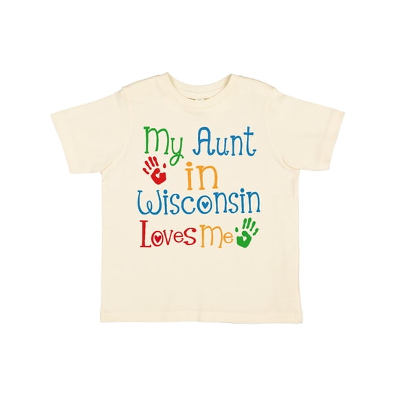Inktastic My Aunt in Wisconsin Loves Me Boys or Girls Toddler T-Shirt