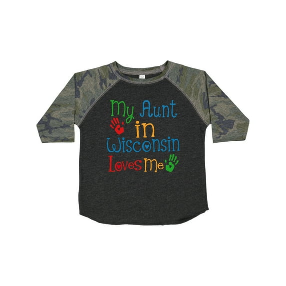 Inktastic My Aunt in Wisconsin Loves Me Boys or Girls Toddler T-Shirt
