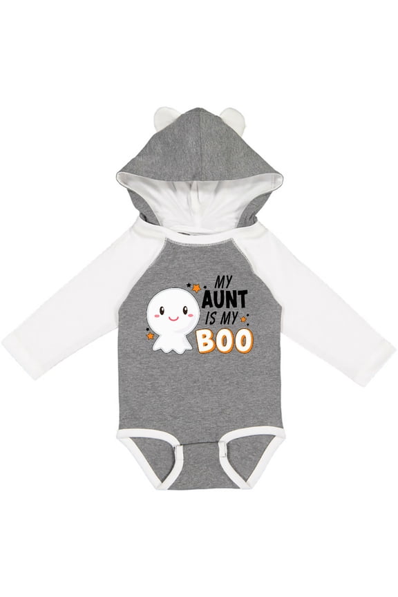 My Aunt is My Boo with Cute Ghost Boys or Girls Long Sleeve Baby Bodysuit