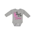 thumbnail image 1 of Inktastic My Aunt is My Hero Breast Cancer Awareness Boys or Girls Long Sleeve Baby Bodysuit, 1 of 5