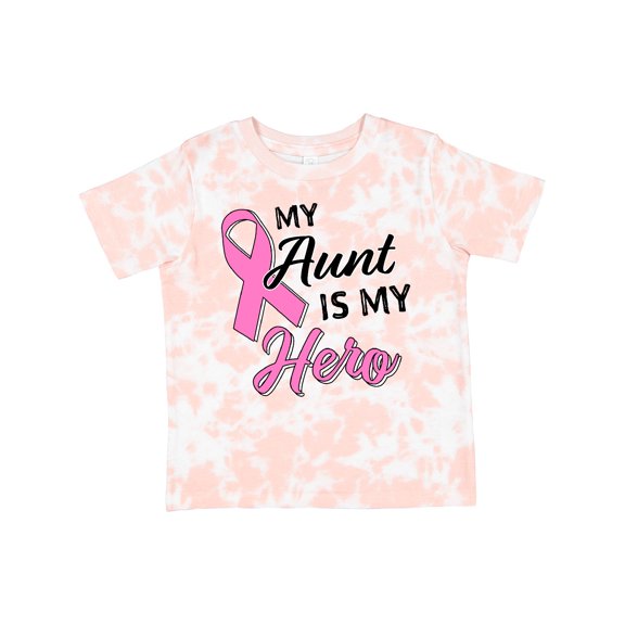 Inktastic My Aunt is My Hero- Breast Cancer Awareness Boys or Girls Toddler T-Shirt