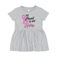 thumbnail image 1 of Inktastic My Aunt is My Hero Breast Cancer Awareness Girls Baby Dress, 1 of 5