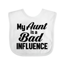 Inktastic My Aunt is a Bad Influence Boys or Girls Baby Bib