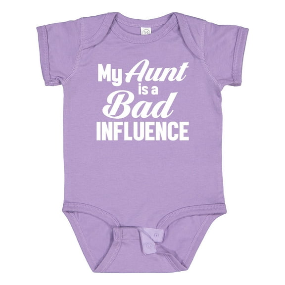 Inktastic My Aunt is a Bad Influence Boys or Girls Baby Bodysuit