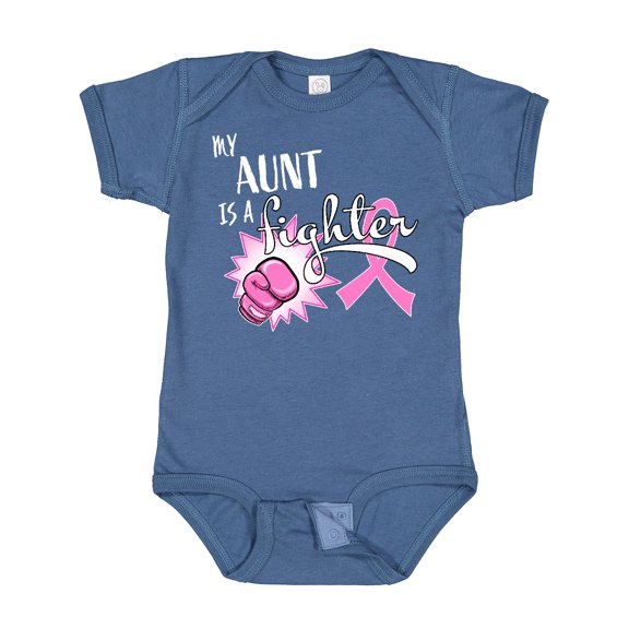 Inktastic My Aunt is a Fighter- Breast Cancer Awareness Boys or Girls Baby Bodysuit