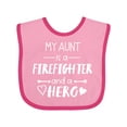 thumbnail image 1 of Inktastic My Aunt is a Firefighter and a Hero Boys or Girls Baby Bib, 1 of 4