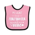 thumbnail image 1 of Inktastic My Aunt is a Firefighter and a Hero Boys or Girls Baby Bib, 1 of 4