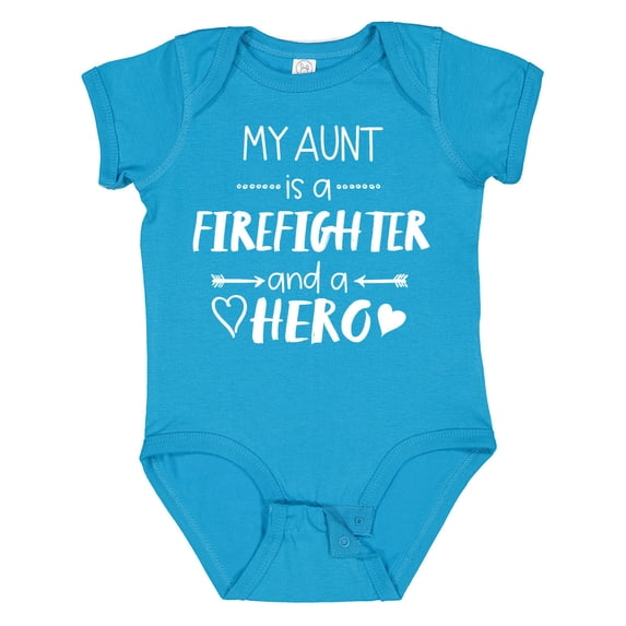 Inktastic My Aunt is a Firefighter and a Hero Boys or Girls Baby Bodysuit