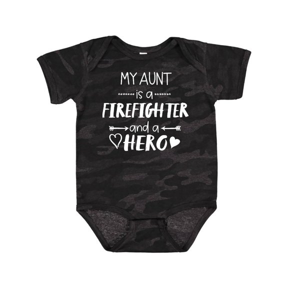 Inktastic My Aunt is a Firefighter and a Hero Boys or Girls Baby Bodysuit