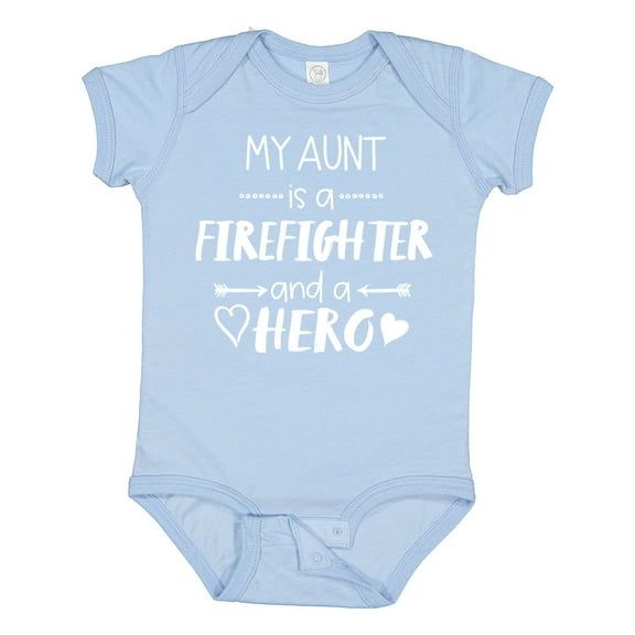 Inktastic My Aunt is a Firefighter and a Hero Boys or Girls Baby Bodysuit