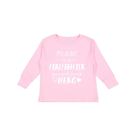 Inktastic My Aunt is a Firefighter and a Hero Boys or Girls Long Sleeve Toddler T-Shirt