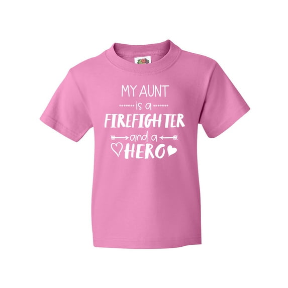 Inktastic My Aunt is a Firefighter and a Hero Youth T-Shirt
