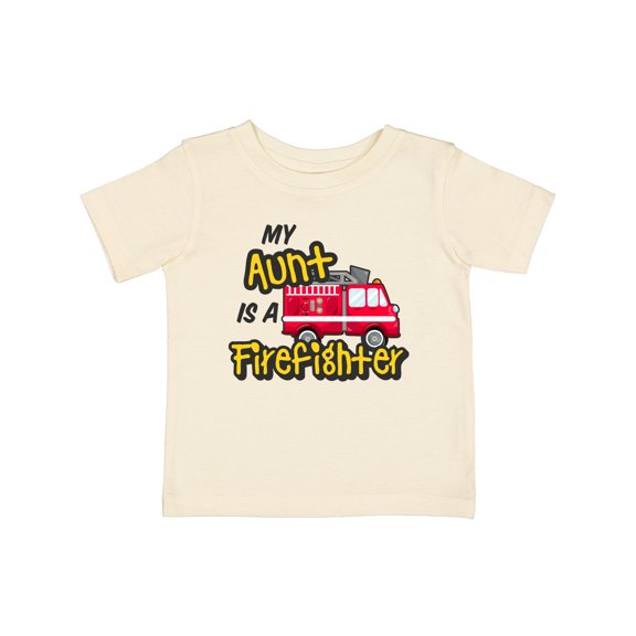 Inktastic My Aunt is a Firefighter with Fire Truck Boys or Girls Baby T-Shirt