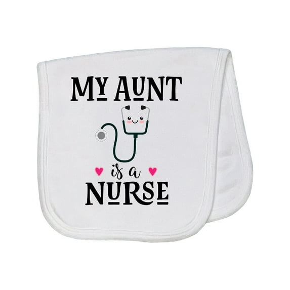 Inktastic My Aunt is a Nurse Baby Burp Cloth