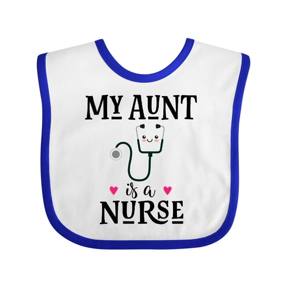 Inktastic My Aunt is a Nurse Girls Baby Bib