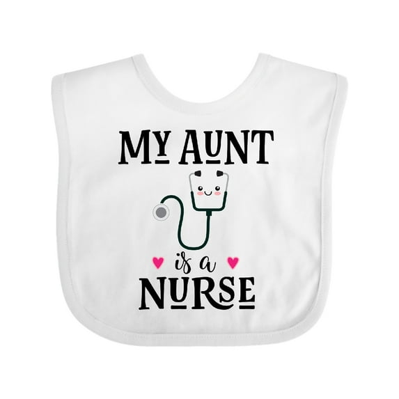 Inktastic My Aunt is a Nurse Girls Baby Bib