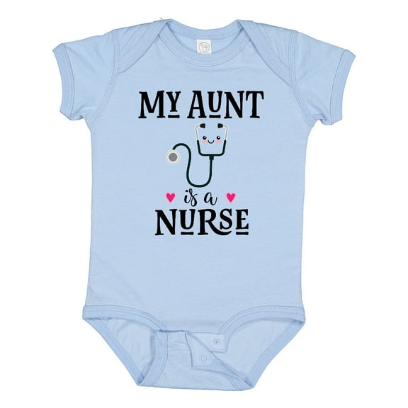 Inktastic My Aunt is a Nurse Girls Baby Bodysuit