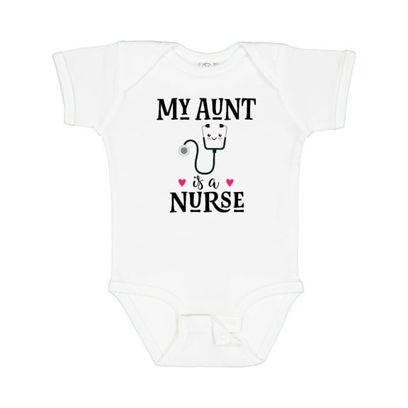 Inktastic My Aunt is a Nurse Girls Baby Bodysuit