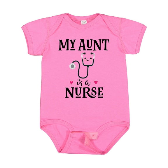 Inktastic My Aunt is a Nurse Girls Baby Bodysuit