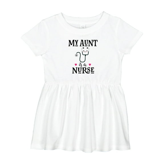 Inktastic My Aunt is a Nurse Girls Baby Dress