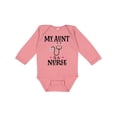 thumbnail image 1 of Inktastic My Aunt is a Nurse Girls Long Sleeve Baby Bodysuit, 1 of 5