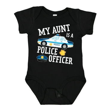 Inktastic My Aunt is a Police Officer Boys or Girls Baby Bodysuit