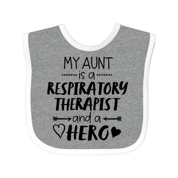 Inktastic My Aunt is a Respiratory Therapist and a Hero Boys or Girls Baby Bib
