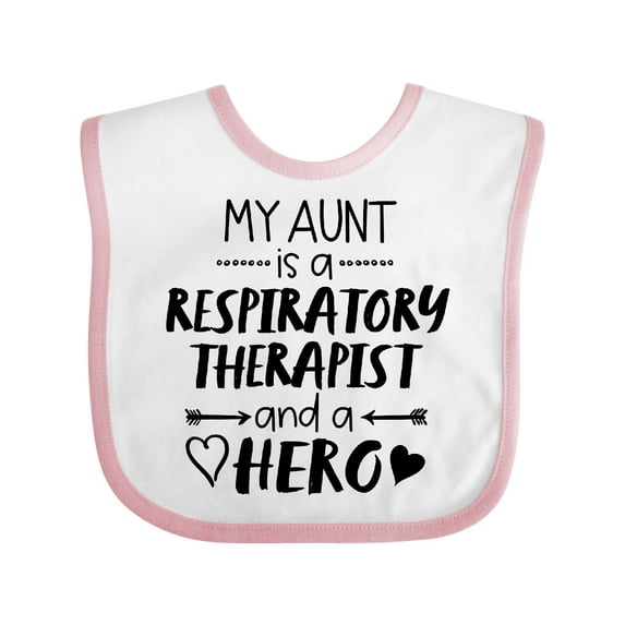 Inktastic My Aunt is a Respiratory Therapist and a Hero Boys or Girls Baby Bib
