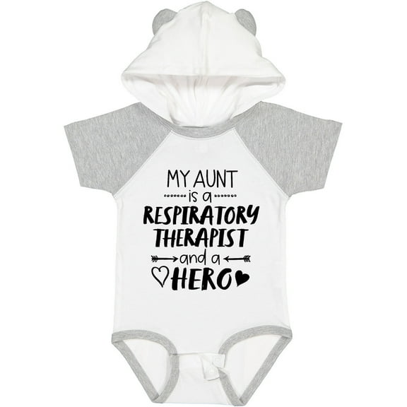 Inktastic My Aunt is a Respiratory Therapist and a Hero Boys or Girls Baby Bodysuit