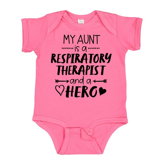Inktastic My Aunt is a Respiratory Therapist and a Hero Boys or Girls Baby Bodysuit
