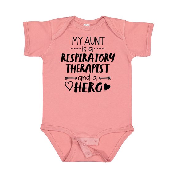 Inktastic My Aunt is a Respiratory Therapist and a Hero Boys or Girls Baby Bodysuit