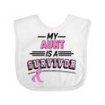 thumbnail image 1 of Inktastic My Aunt is a Survivor Breast Cancer Awareness Boys or Girls Baby Bib, 1 of 4