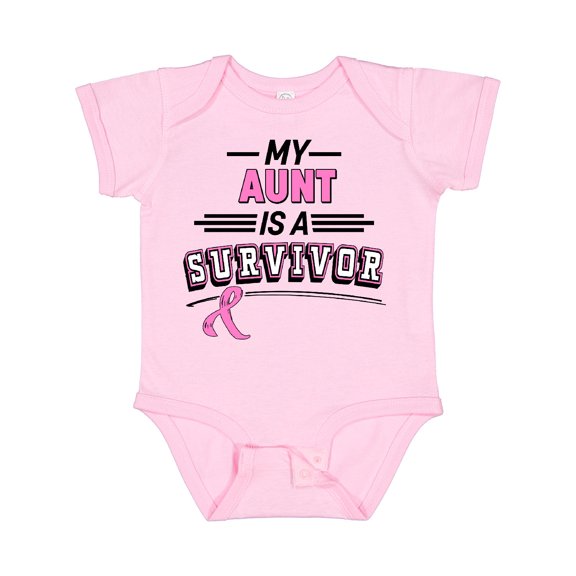 Inktastic My Aunt is a Survivor Breast Cancer Awareness Boys or Girls Baby Bodysuit