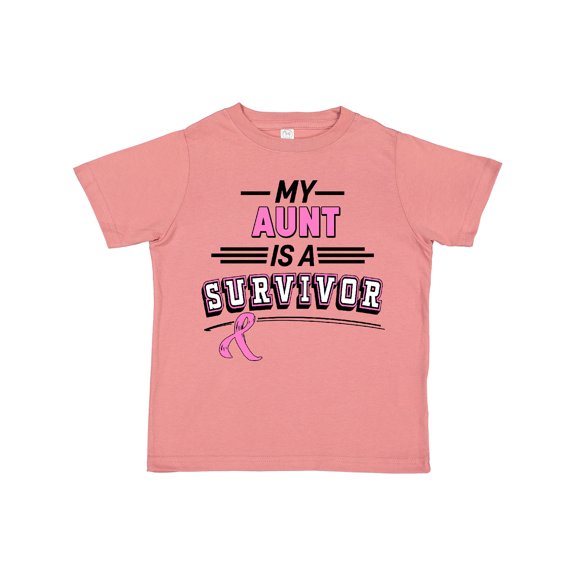 Inktastic My Aunt is a Survivor Breast Cancer Awareness Boys or Girls Toddler T-Shirt
