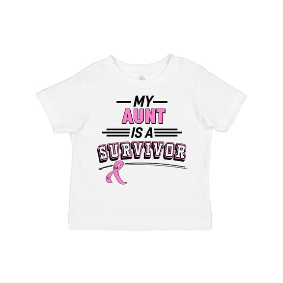 Inktastic My Aunt is a Survivor Breast Cancer Awareness Boys or Girls Toddler T-Shirt