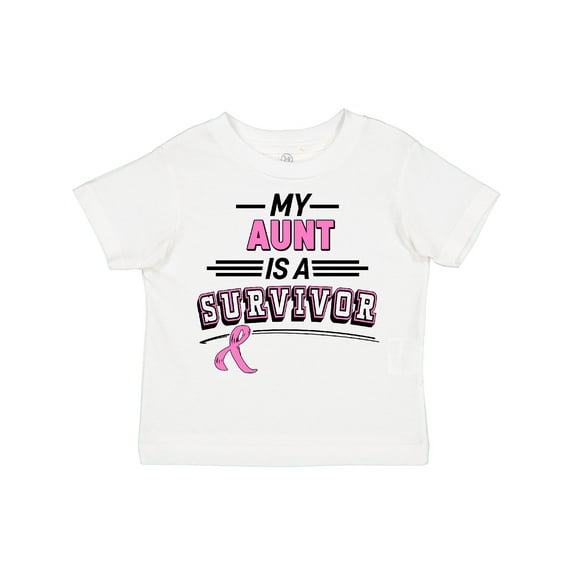 Inktastic My Aunt is a Survivor Breast Cancer Awareness Boys or Girls Toddler T-Shirt