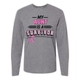 thumbnail image 1 of Inktastic My Aunt is a Survivor Breast Cancer Awareness Long Sleeve T-Shirt, 1 of 5