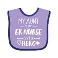 thumbnail image 1 of Inktastic My Aunt is an ER Nurse and a Hero Boys or Girls Baby Bib, 1 of 4