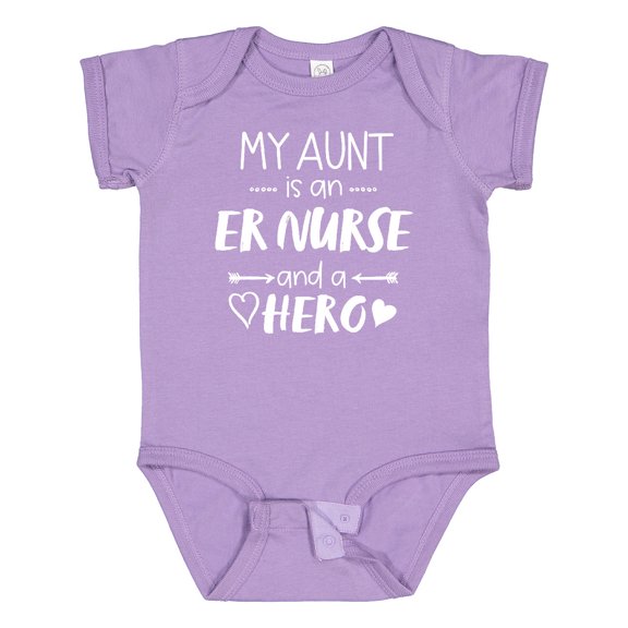 Inktastic My Aunt is an ER Nurse and a Hero Boys or Girls Baby Bodysuit