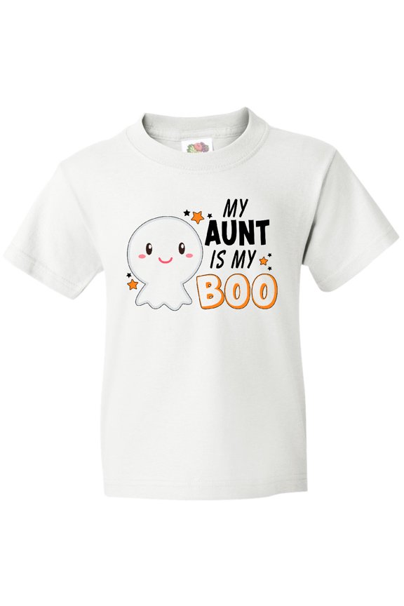 My Aunt is my Boo with Cute Ghost Youth T-Shirt