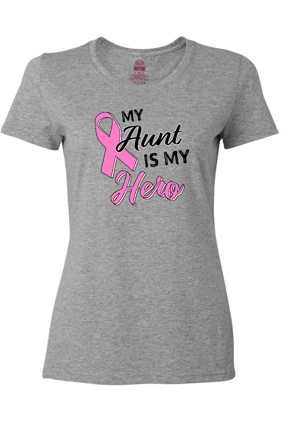 My Aunt is my Hero- Breast Cancer Awareness Women's T-Shirt