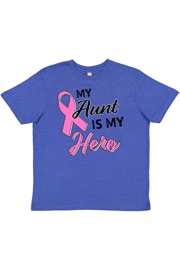 My Aunt is my Hero- Breast Cancer Awareness Youth T-Shirt